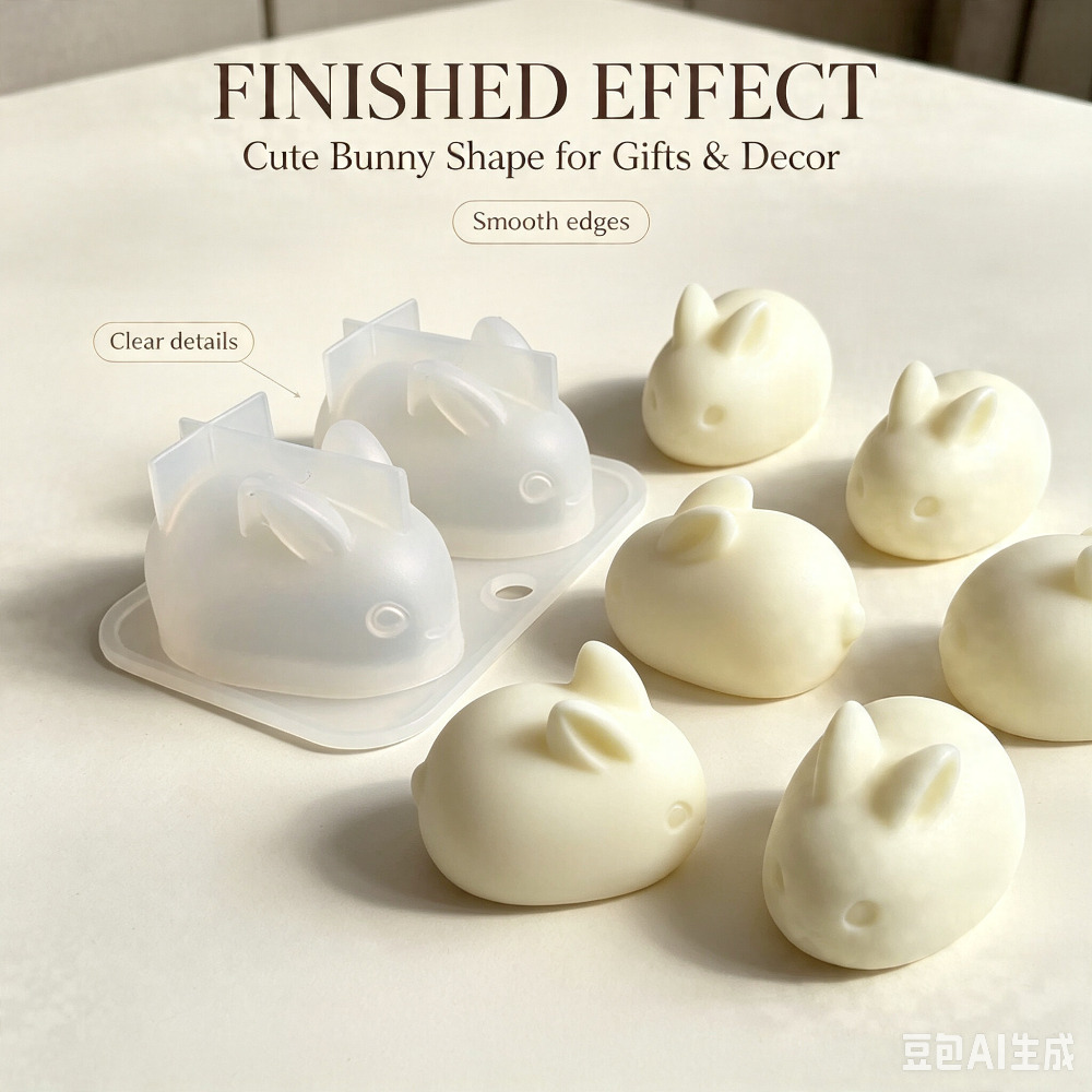 Soap Making Diy - 3D Mini Rabbit Silicone Mold Food