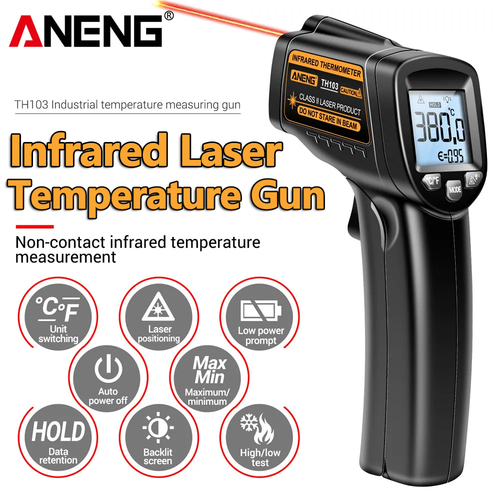 Soap Making Thermometer - Infrared Laser Temperature Gun -20°C~380℃ IR