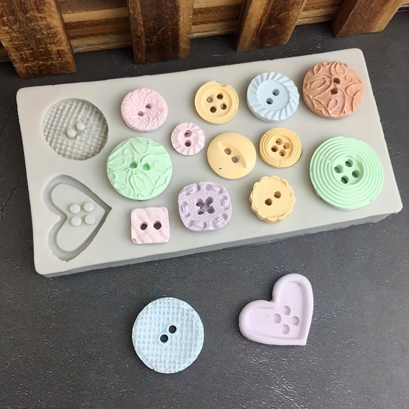 Natural Making Soap - Buttons Shape Silicone Mold Silicone Mold