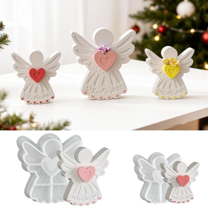 Natural Making Soap - Love Angel Gypsum Mold Candle Silicone