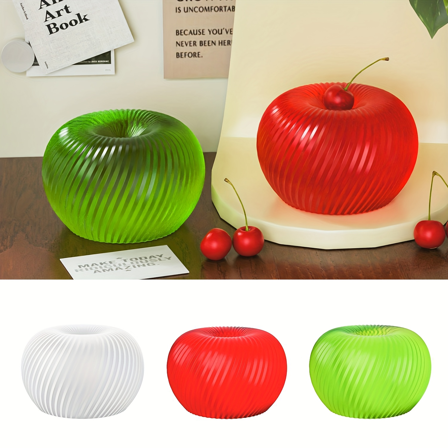 Natural Making Soap - A trendy red apple silicone mold