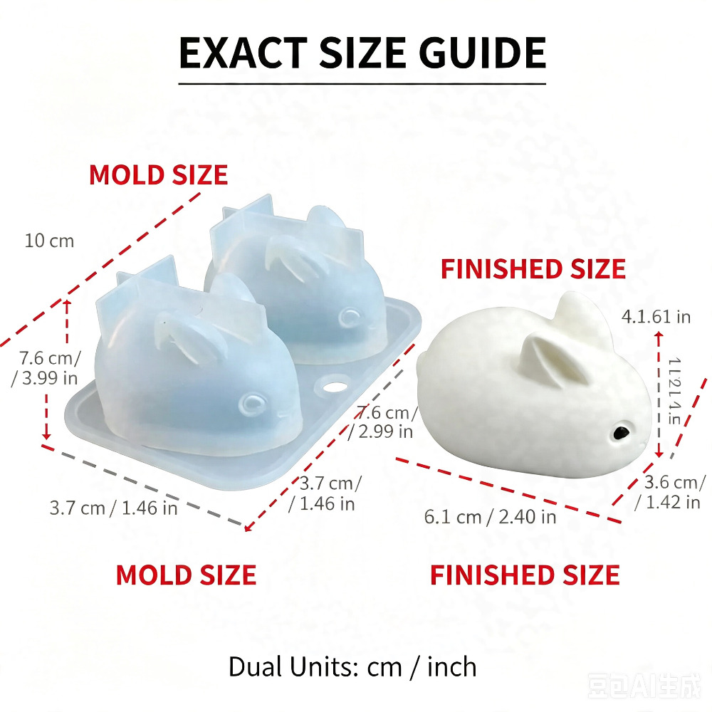 3D Mini Rabbit Silicone Mold F - Soap Making Diy recension och pris