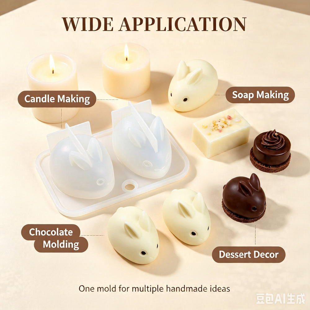 3D Mini Rabbit Silicone Mold F - Soap Making Diy recension och pris