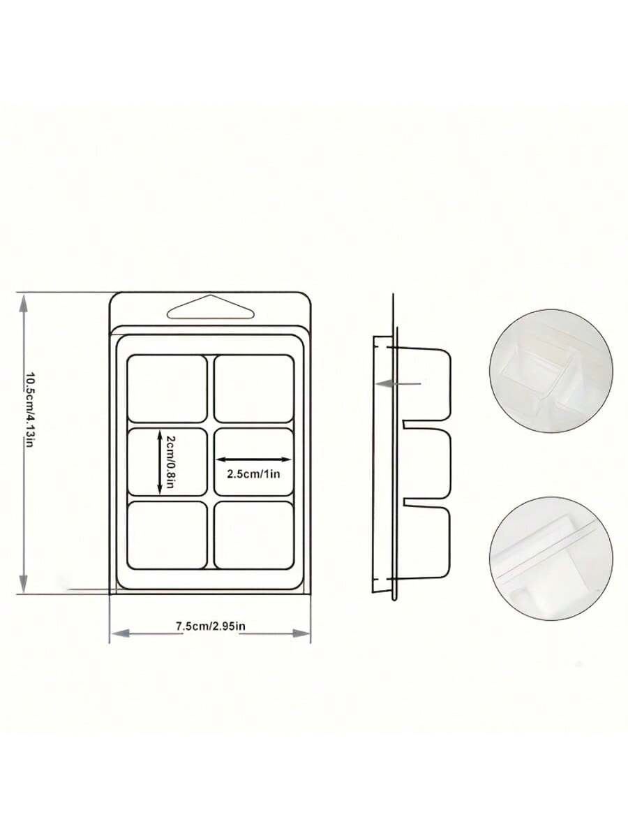 12/24 Pieces Rectangular 6-Hol - Soap Making Websites recension och pris