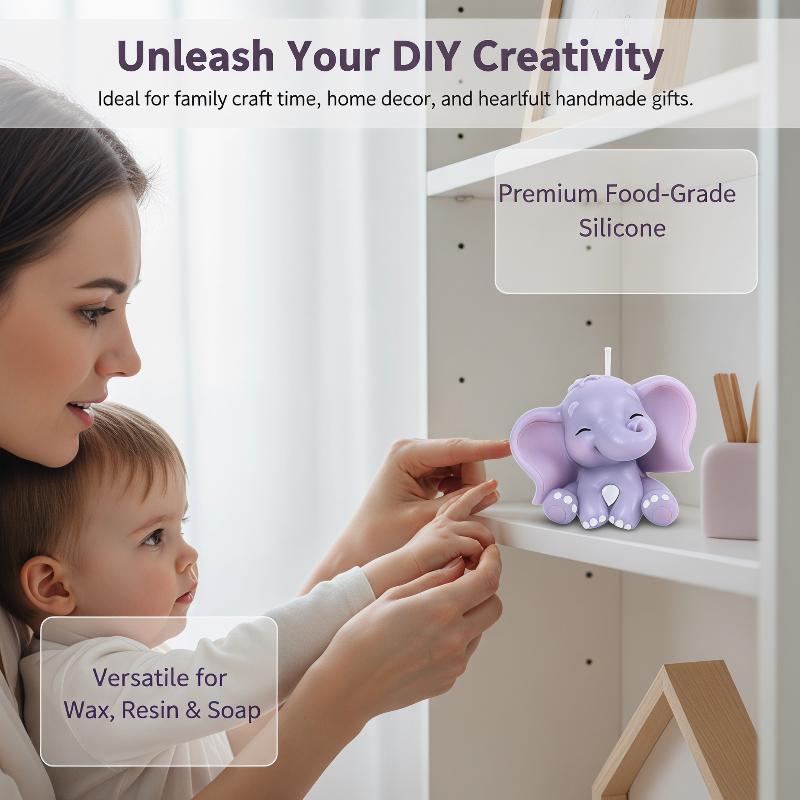 Cute 3D Elephant Silicone Cand - Natural Making Soap recension och pris