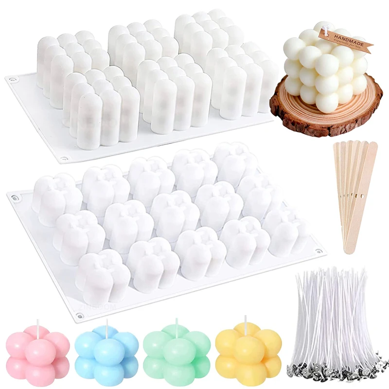 3D Bubble Cube Candle Silicone - Soap Making Kit Amazon recension och pris