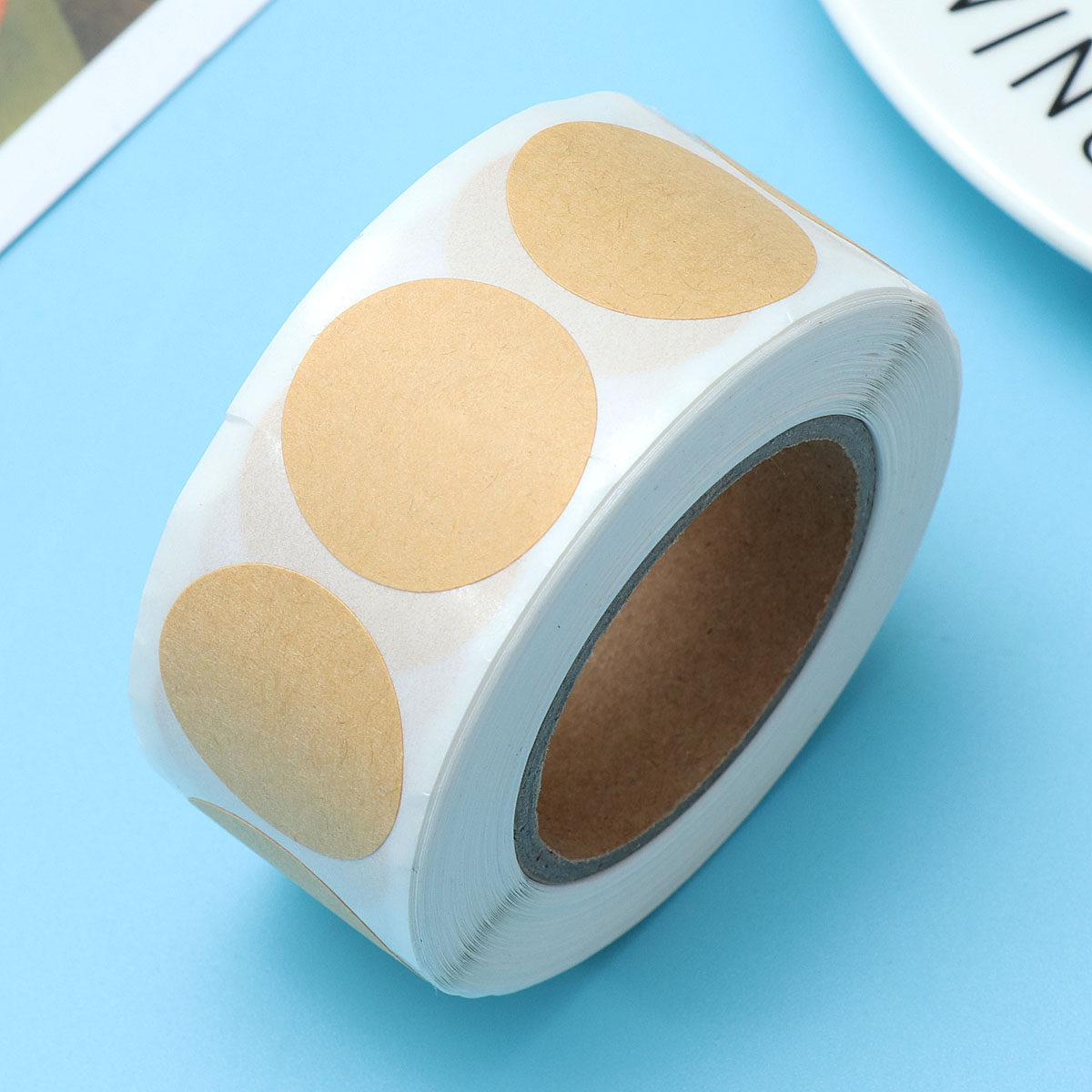 500Pcs Kraft Paper Round Seali - Kraft Soap Label recension och pris