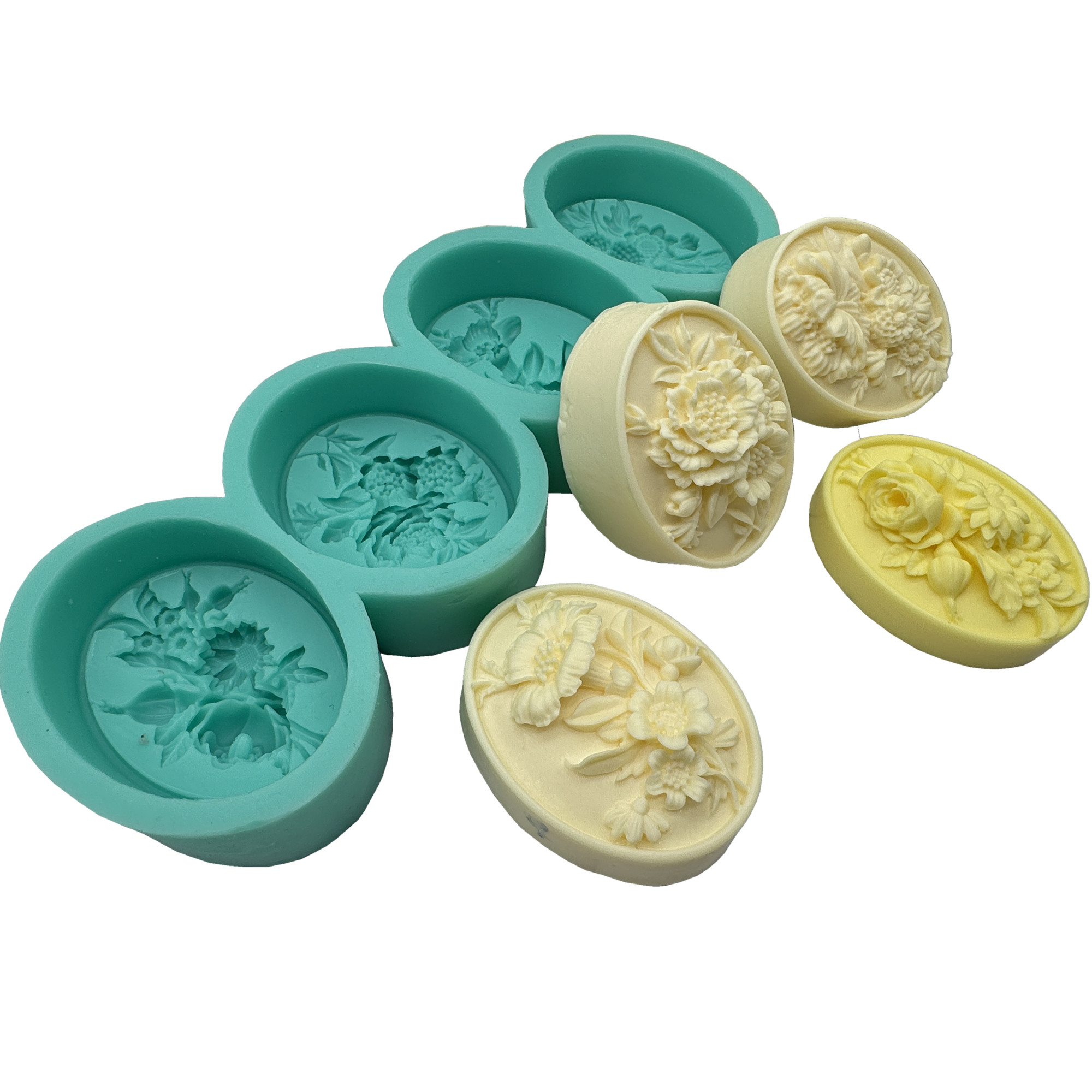 4Cavity Oval Flower 3D Soap Mo - Soap Making Lye recension och pris