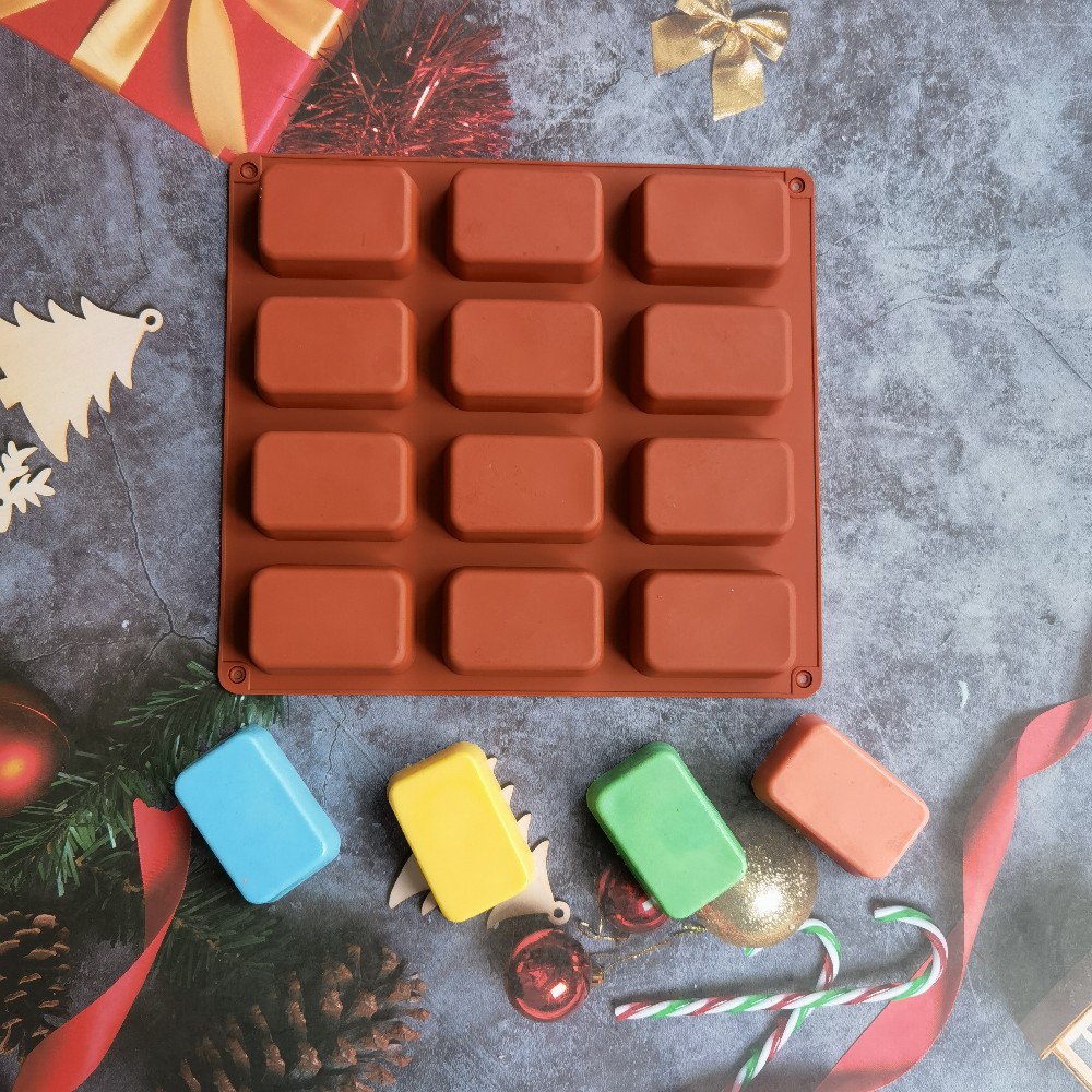 12 Cavity Square Silicone Soap - Soap Making Lye recension och pris
