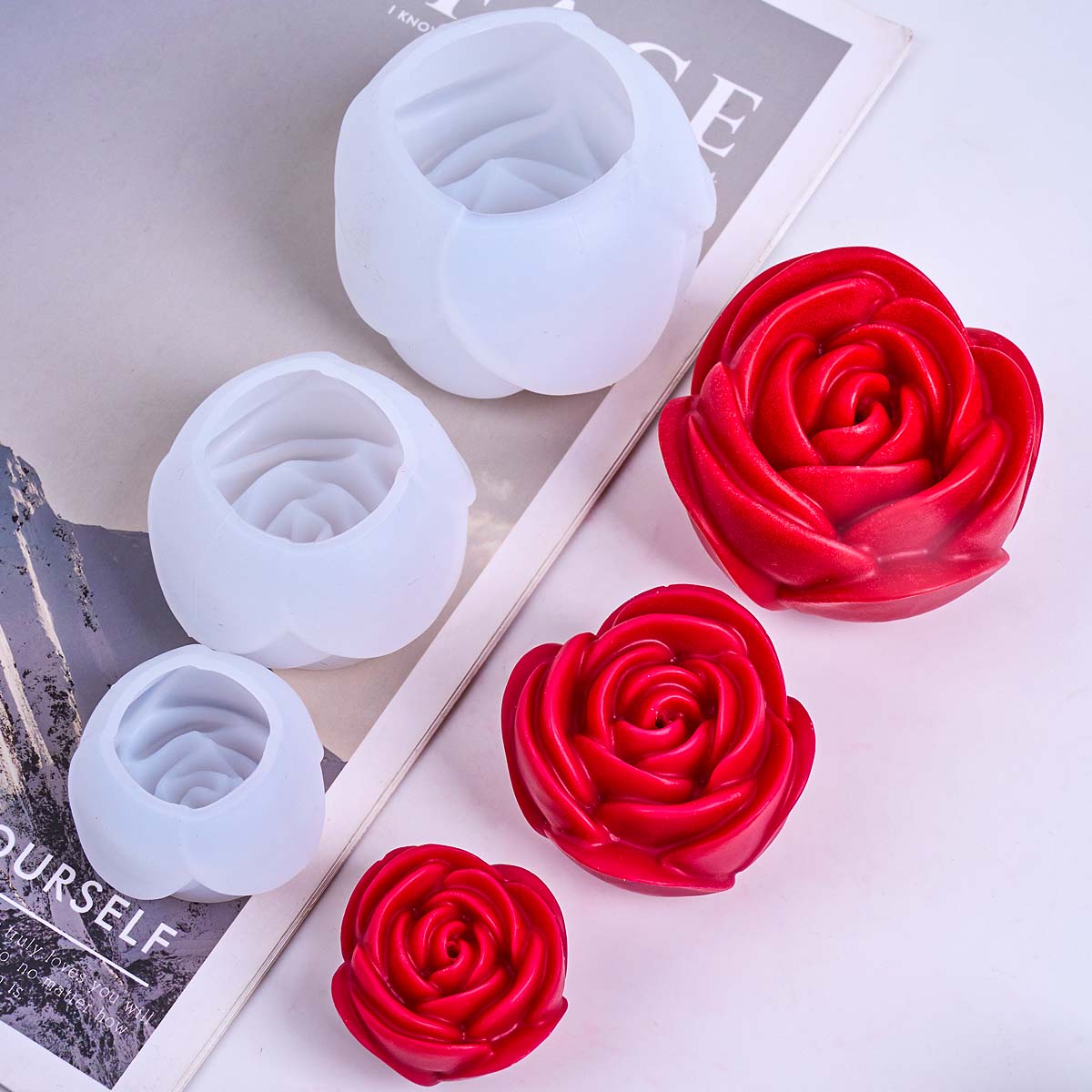 3D Flower Shape Silicone Candl - Soap Making Fragrance recension och pris