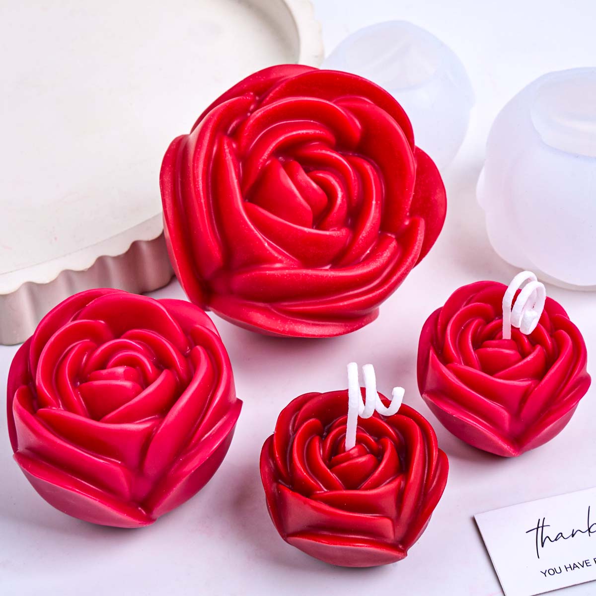 3D Flower Shape Silicone Candl - Soap Making Fragrance recension och pris