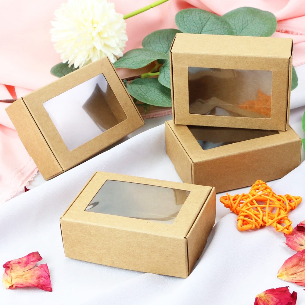 50Pcs Mini Kraft Paper Box wit - Kraft Soap Label recension och pris