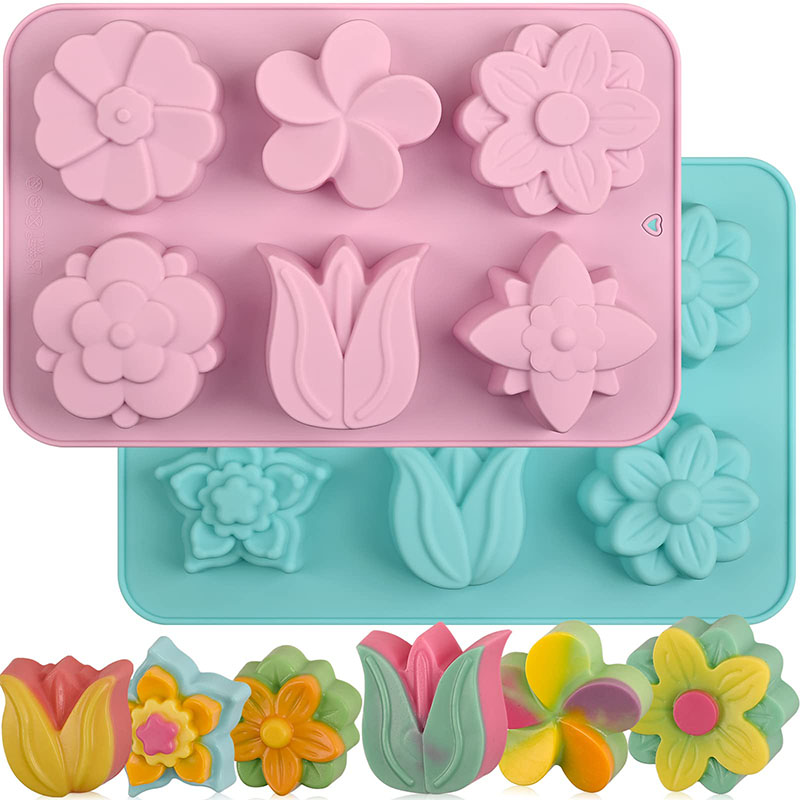 Silicone Flower Cake Molds 6-C - Soap Making Websites recension och pris