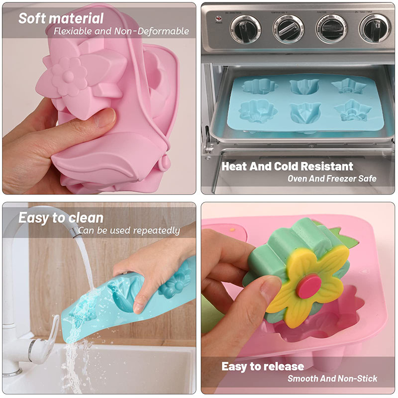 Silicone Flower Cake Molds 6-C - Soap Making Websites recension och pris