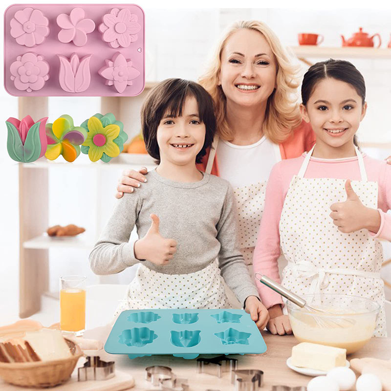Silicone Flower Cake Molds 6-C - Soap Making Websites recension och pris
