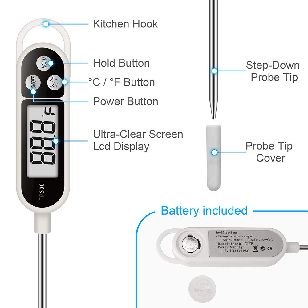 Digital Meat Food Thermometer  - Soap Making Thermometer recension och pris